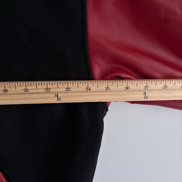 Vintage AGFA film varsity jacket Large black red suede leather embroided - Picture 6 of 7